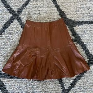 White House Black Market Leather Skirt